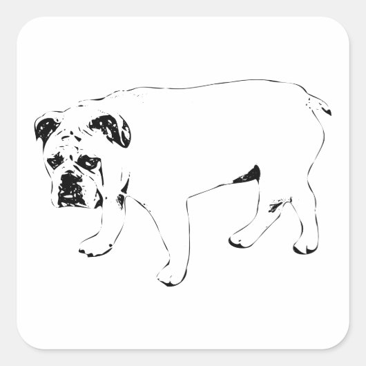 Verspreid vrolijkheid, sticker van simpere hond (Voorkant)