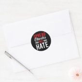 Verspreid wangen niet haten ronde sticker (Envelop)