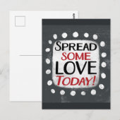 Verspreid wat liefde vandaag Briefkaart (Voorkant / Achterkant)