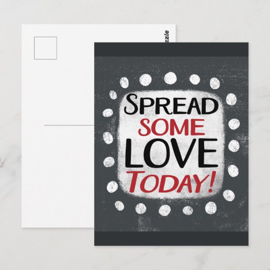 Verspreid wat liefde vandaag Briefkaart (Voorkant / Achterkant)