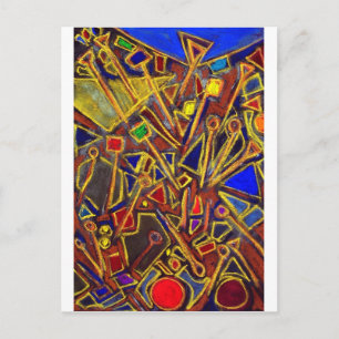Verspreide banketbakkerswerk (abstract expressioni briefkaart