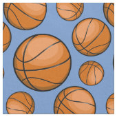 Verspreide Basketballen Licht Blauw Stof (Close Up)