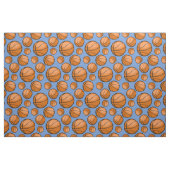 Verspreide Basketballen Licht Blauw Stof (Fat Quarter)