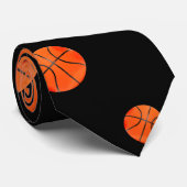 Verspreide Basketballen | Sportcadeau Stropdas (Opgerold)