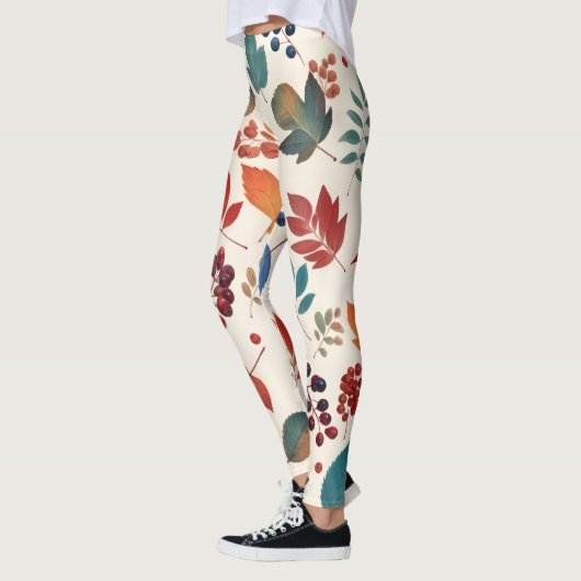 Verspreide bladeren en bessen leggings (Links)