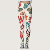 Verspreide bladeren en bessen leggings (Voorkant)