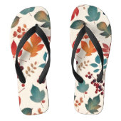 Verspreide bladeren en bessen teenslippers (Voetbed)