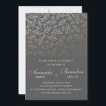 Verspreide bladeren Faux Foil Wedding Invitation C Kaart<br><div class="desc">Een trouwuitnodiging met verspreide bladeren in folievorm met een spreidingseffect</div>