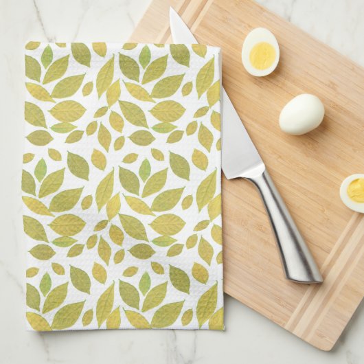 Verspreide bladeren theedoek (Quarter Fold)