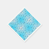 Verspreide blauwe harten in wervelende diamanten r servet (Hoek)