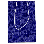 Verspreide bloemen, Blue-GIFT BAG M Medium Cadeauzakje (Voorkant)