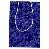 Verspreide bloemen, Blue-GIFT BAG M Medium Cadeauzakje (Achterkant)