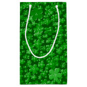 Verspreide bloemen, Groen-GIFT BAG S Klein Cadeauzakje (Achterkant)