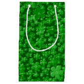 Verspreide bloemen, Groen-GIFT BAG S Klein Cadeauzakje (Voorkant)