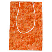 Verspreide bloemen, Oranje-GIFT BAG M Medium Cadeauzakje (Achterkant)