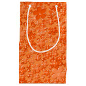 Verspreide bloemen, Oranje-GIFT BAG S Klein Cadeauzakje (Voorkant)