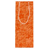 Verspreide bloemen, Oranje-WINE GIFT BAG Wijn Cadeautas (Achterkant)