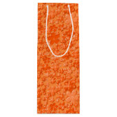 Verspreide bloemen, Oranje-WINE GIFT BAG Wijn Cadeautas (Voorkant)
