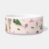 Verspreide bloemen Roze Voerbakje (Links)