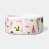 Verspreide bloemen Roze Voerbakje (Achterkant)