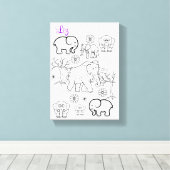 Verspreide canvas Afdrukkleurt lephans Afdruk (Insitu (Houten vloer))