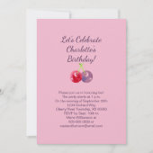 Verspreide Cherries Waterverf Birthday Kaart (Voorkant)