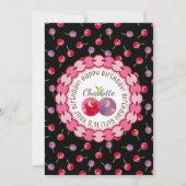 Verspreide Cherries Waterverf Birthday Kaart (Achterkant)