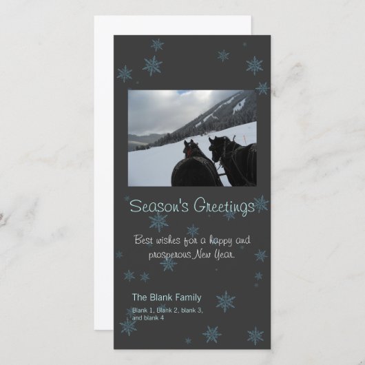 verspreide de fotokaart van de feestdagenkaart (Voorkant / Achterkant)