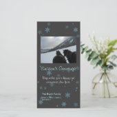 verspreide de fotokaart van de feestdagenkaart (Staand voorkant)