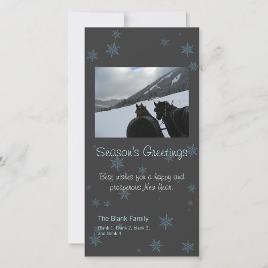 verspreide de fotokaart van de feestdagenkaart (Voorkant)