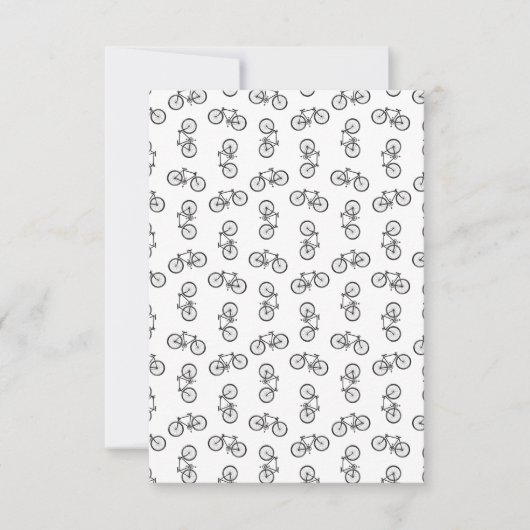 Verspreide fietsen Afdrukpatroon CUSTOM BG COLOR Bedankkaart (Voorkant)