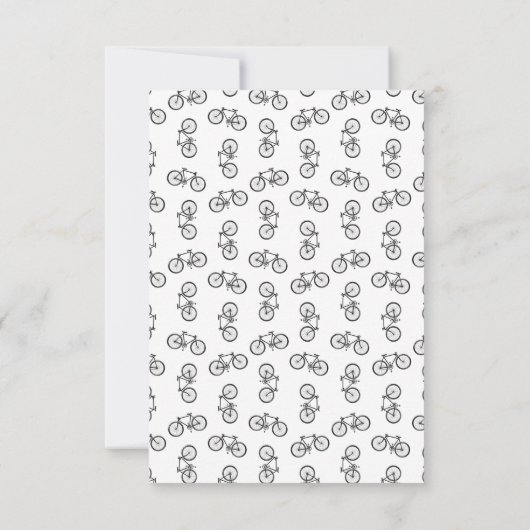 Verspreide fietsen Afdrukpatroon CUSTOM BG COLOR Bedankkaart (Achterkant)