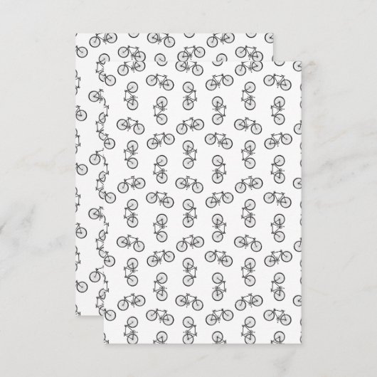 Verspreide fietsen Afdrukpatroon CUSTOM BG COLOR Bedankkaart (Voorkant / Achterkant)