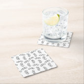 Verspreide fietsen Afdrukpatroon CUSTOM BG COLOR Kartonnen Onderzetters (Insitu)