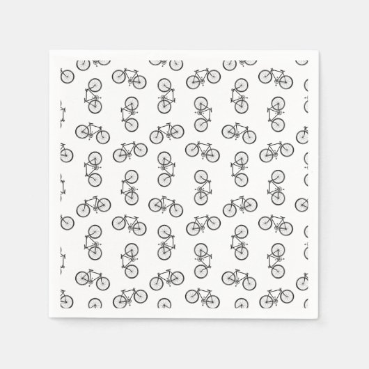 Verspreide Fietsen Print Patroon CUSTOM BG COLOR Servet (Voorkant)