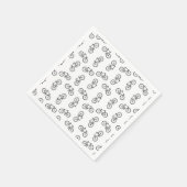Verspreide Fietsen Print Patroon CUSTOM BG COLOR Servet (Hoek)