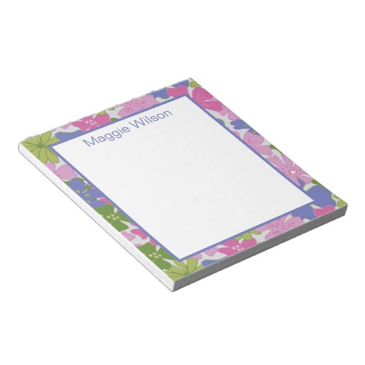 Verspreide Floral-Blocnote Notitieblok (Schuin)