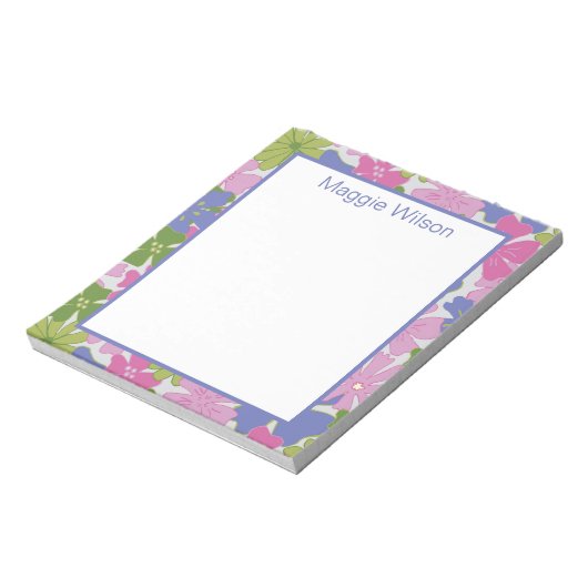 Verspreide Floral-Blocnote Notitieblok (Linkerzijde)