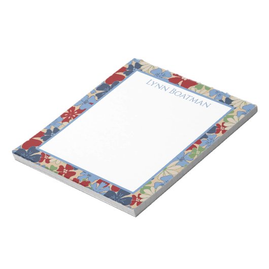 Verspreide Floral Deep Hues Blocnote (Linkerzijde)