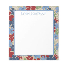 Verspreide Floral Deep Hues Blocnote