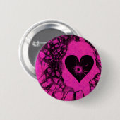 Verspreide gebroken gat in mijn hart ronde button 5,7 cm (Voorkant /achterkant)