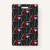 Verspreide gekleurde paddestoelbadge voor paddenst badge (Achterkant)