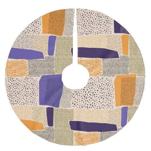 Verspreide geometrische lijnen: Abstracte kunst Kerstboom Rok (Voorkant)
