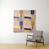 Verspreide geometrische lijnen: Abstracte kunst Wandkleed (In situ)