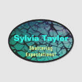 Verspreide glasnaamtag naamplaatje (Voorkant)