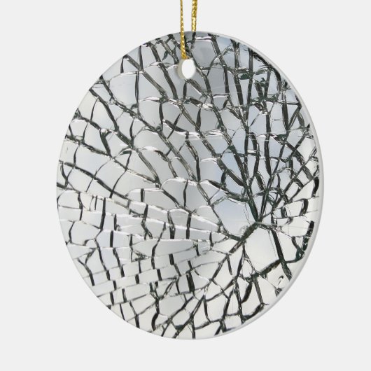 Verspreide glastextuur keramisch ornament (Links)