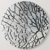 Verspreide glastextuur ronde button 6,0 cm (Voorkant)