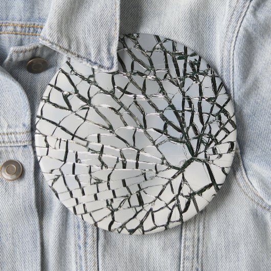 Verspreide glastextuur ronde button 6,0 cm (In situ)