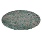 Verspreide glazen blik snijplank (Hoek)