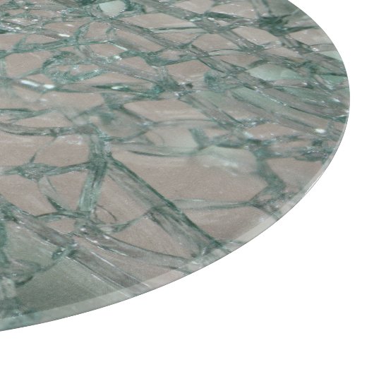 Verspreide glazen blik snijplank (Hoek)